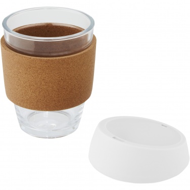 Logo trade corporate gift photo of: Lidan 360 ml borosilicate glass tumbler with silicone lid