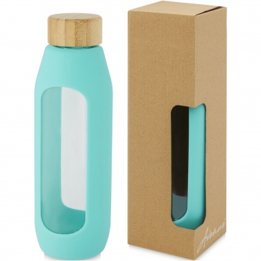 Logotrade promotional merchandise picture of: Tidan 600 ml borosilicate glass bottle with silicone grip
