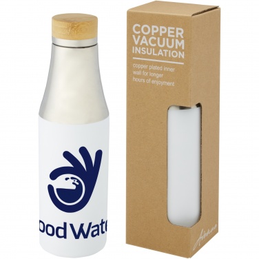 Logotrade promotional gifts photo of: Hulan 540 ml copper vacuum insulated stainless steel bottle with bamboo lid