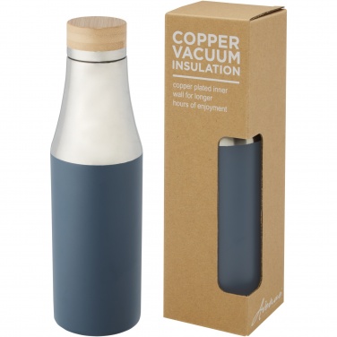 Logotrade promotional gift image of: Hulan 540 ml copper vacuum insulated stainless steel bottle with bamboo lid