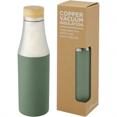 Logo trade promotional giveaway photo of: Hulan 540 ml copper vacuum insulated stainless steel bottle with bamboo lid