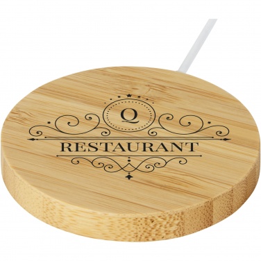 Logotrade advertising products photo of: Atra 10W bamboo magnetic wireless charging pad