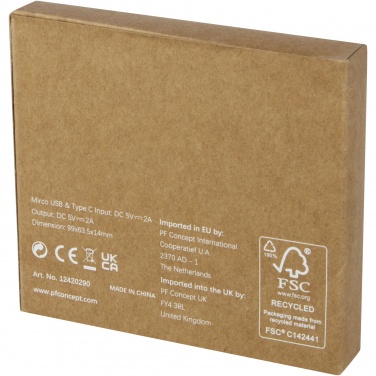 Logotrade promotional merchandise picture of: Loop 5000 mAh recycled plastic power bank