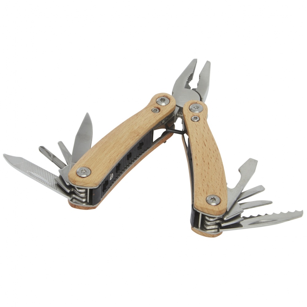 Logo trade promotional gifts image of: Anderson 12-function medium wooden multi-tool