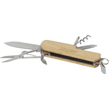 Logo trade promotional merchandise photo of: Richard 7-function wooden pocket knife