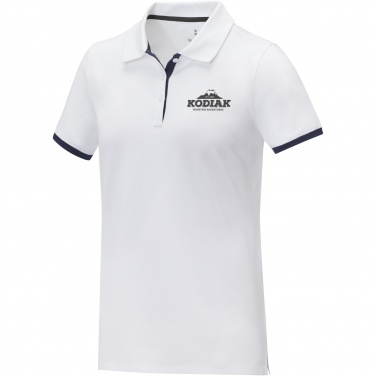 Logo trade promotional giveaways picture of: Morgan short sleeve women's duotone polo