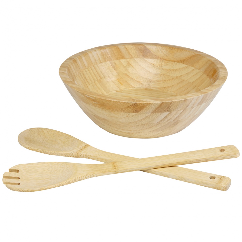 Logotrade corporate gift image of: Argulls bamboo salad bowl and tools