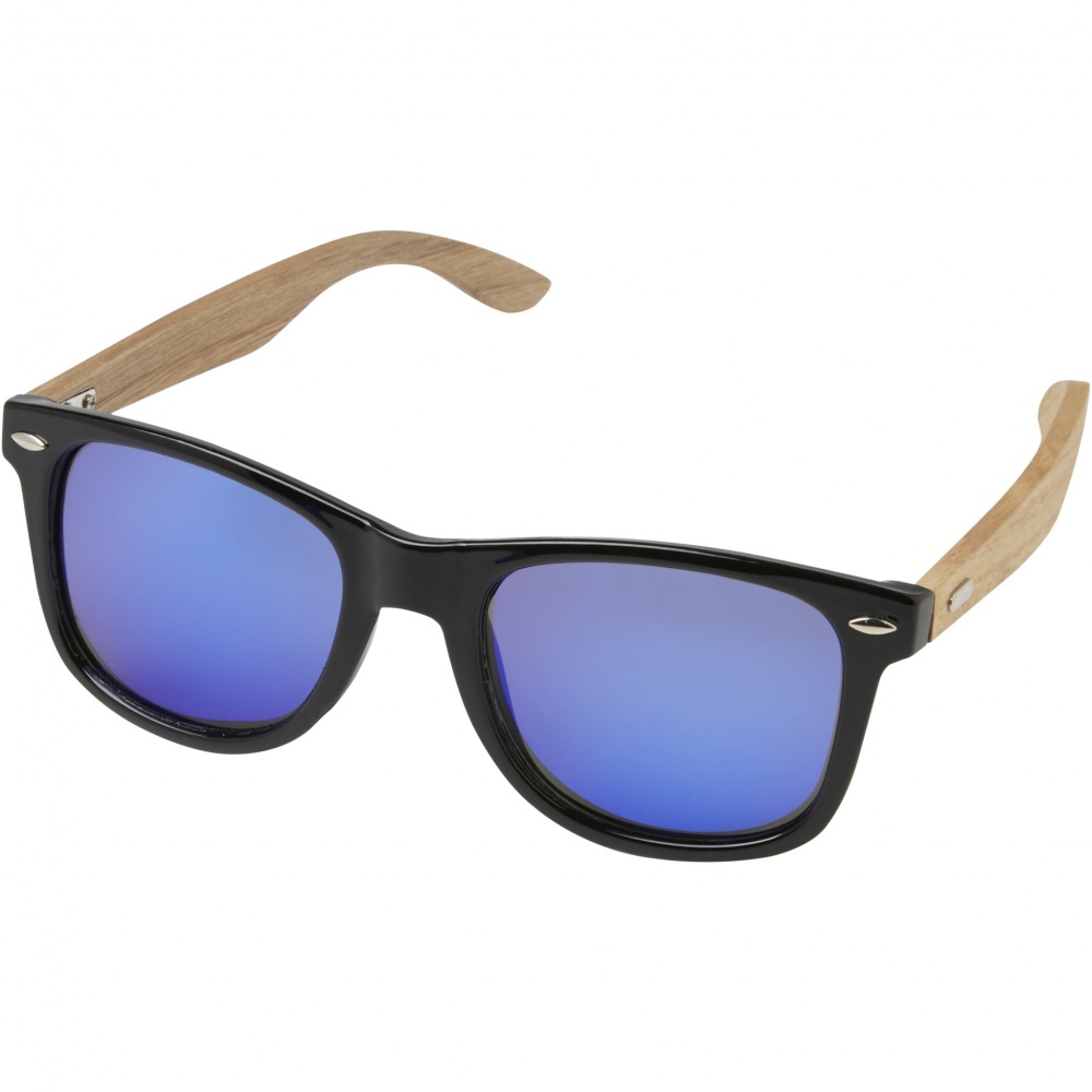 Logotrade business gifts photo of: Hiru rPET/wood mirrored polarized sunglasses in gift box