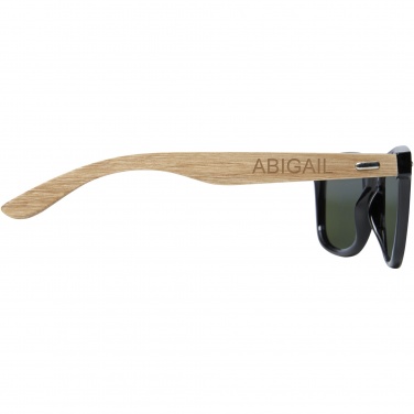 Logo trade promotional product photo of: Hiru rPET/wood mirrored polarized sunglasses in gift box