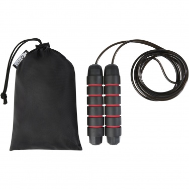 Logo trade promotional merchandise picture of: Austin soft skipping rope in recycled PET pouch
