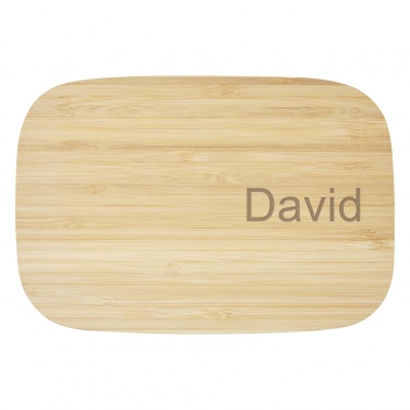 Logo trade advertising products picture of: Tite stainless steel lunch box with bamboo lid