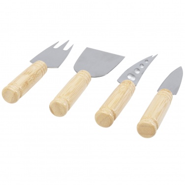 Logotrade corporate gift image of: Cheds 4-piece bamboo cheese set