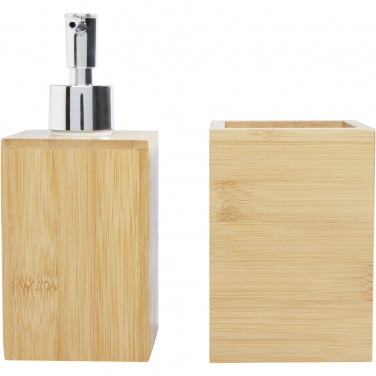 Logo trade advertising product photo of: Hedon 3-piece bamboo bathroom set