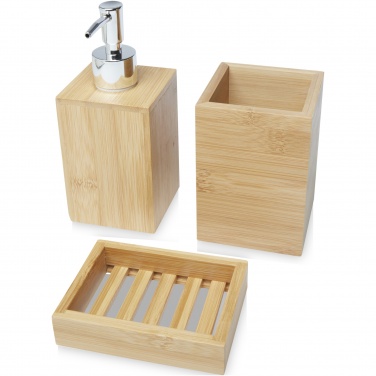 Logotrade promotional giveaways photo of: Hedon 3-piece bamboo bathroom set
