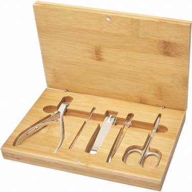 Logotrade advertising product image of: Ladia 5-piece bamboo manicure set