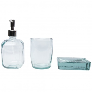 Logotrade promotional products photo of: Jabony 3-piece recycled glass bathroom set