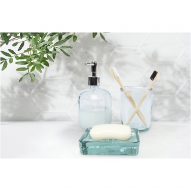 Logo trade promotional items image of: Jabony 3-piece recycled glass bathroom set