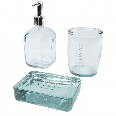 Logotrade promotional items photo of: Jabony 3-piece recycled glass bathroom set