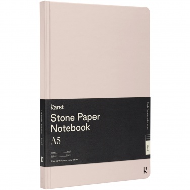 Logotrade promotional giveaways photo of: Karst® A5 stone paper hardcover notebook - lined