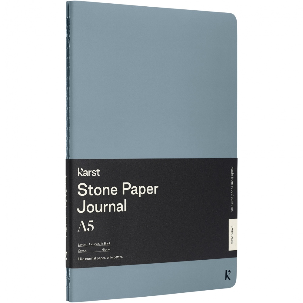 Logo trade corporate gifts picture of: Karst® A5 stone paper journal twin pack