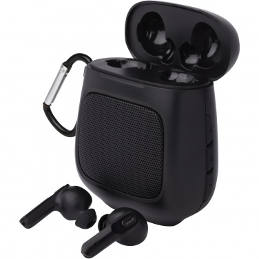 Logo trade promotional merchandise photo of: Remix auto pair True Wireless earbuds and speaker
