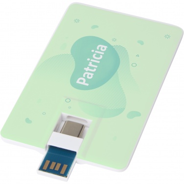 Logotrade promotional item picture of: Duo slim 64GB USB drive with Type-C and USB-A 3.0