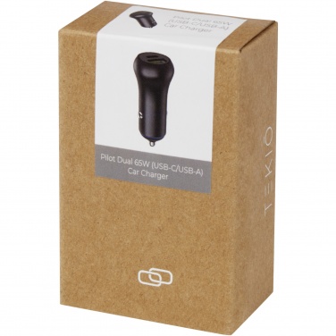 Logo trade promotional products image of: Pilot dual 55W USB-C/USB-A car charger