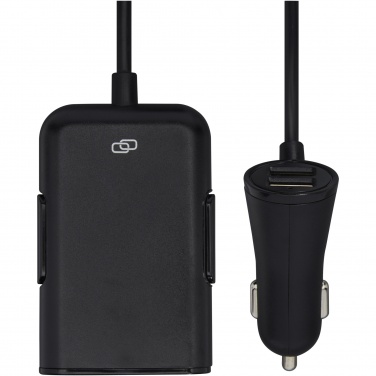 Logotrade promotional giveaway image of: Pilot dual car charger with QC 3.0 dual back seat extended charger