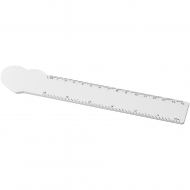 Logotrade corporate gift image of: Tait 15 cm heart-shaped recycled plastic ruler