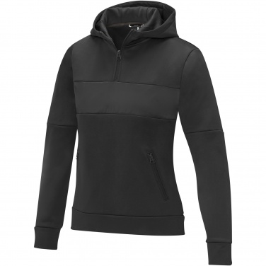 Logo trade promotional item photo of: Sayan women's half zip anorak hooded sweater