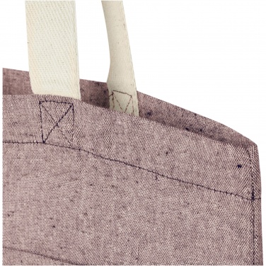 Logotrade promotional giveaway image of: Pheebs 150 g/m² recycled cotton tote bag with front pocket 9L