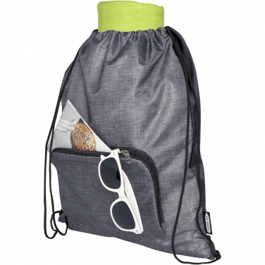 Logotrade corporate gift image of: Ash recycled foldable drawstring bag 7L