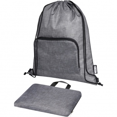 Logo trade corporate gift photo of: Ash recycled foldable drawstring bag 7L