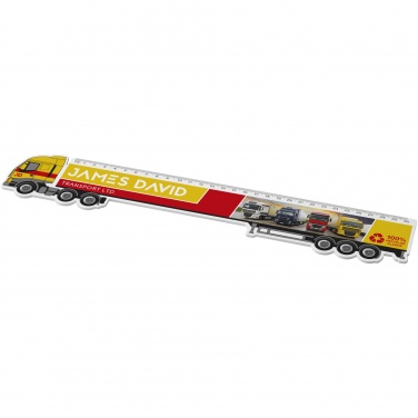Logotrade promotional gift picture of: Tait 30cm lorry-shaped recycled plastic ruler