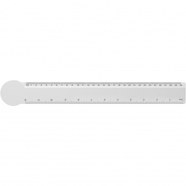 Logo trade promotional giveaways image of: Tait 30cm circle-shaped recycled plastic ruler