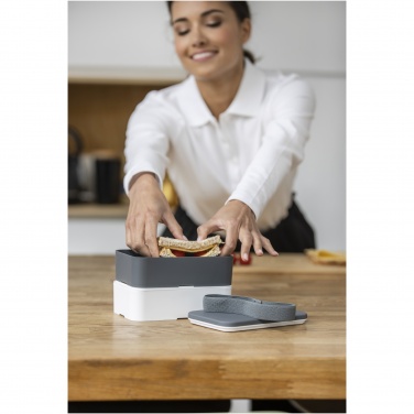 Logo trade business gifts image of: MIYO double layer lunch box