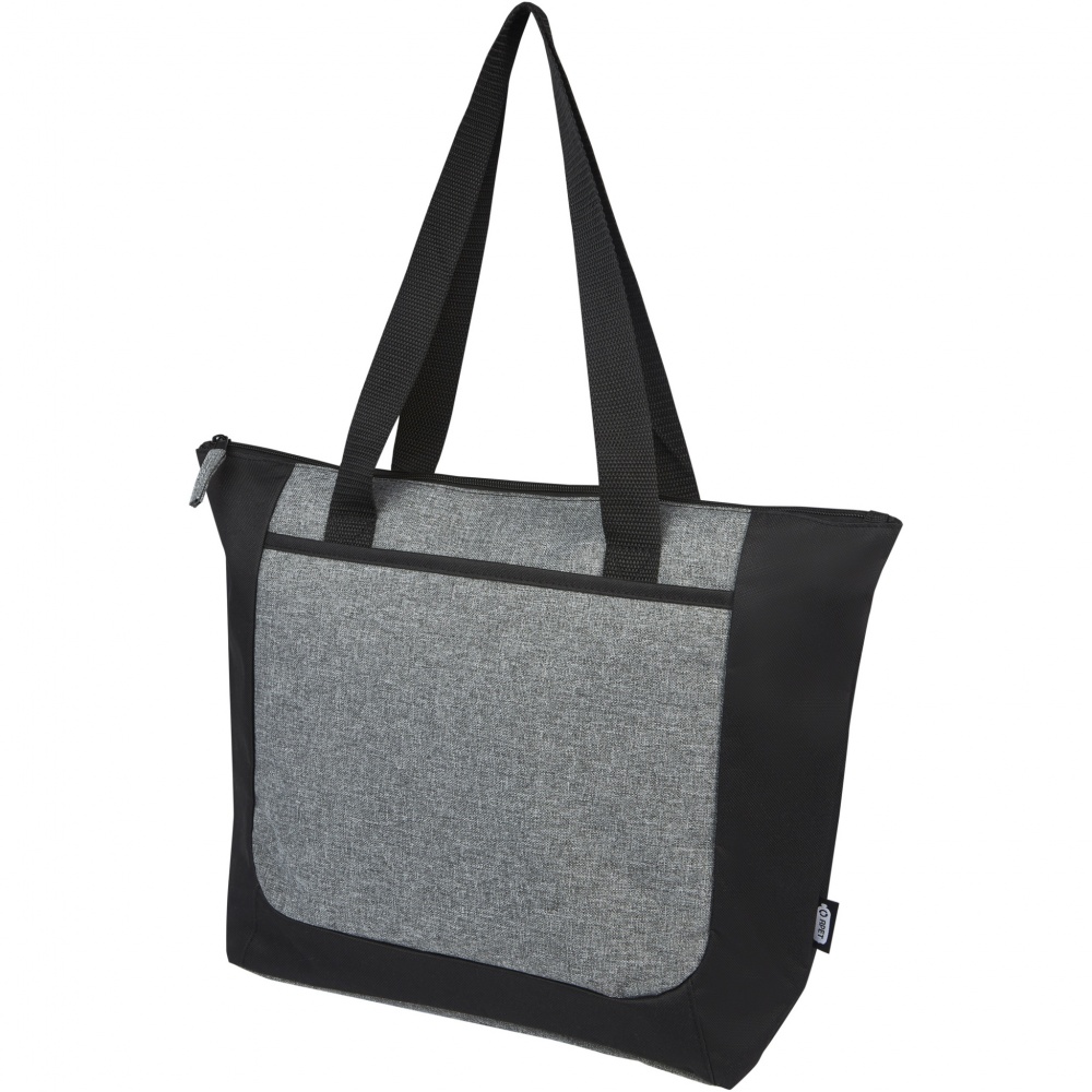 Logotrade promotional merchandise picture of: Reclaim GRS recycled two-tone zippered tote bag 15L