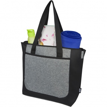 Logo trade promotional giveaways picture of: Reclaim GRS recycled two-tone zippered tote bag 15L
