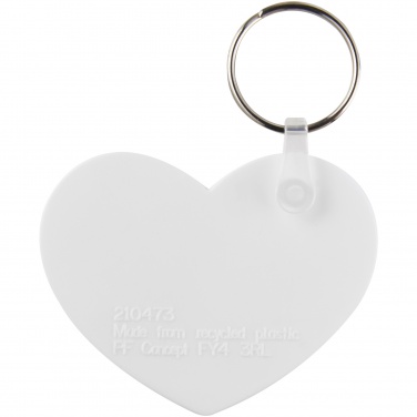 Logo trade advertising products picture of: Tait heart-shaped recycled keychain