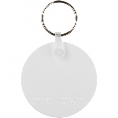 Logo trade promotional items image of: Tait circle-shaped recycled keychain