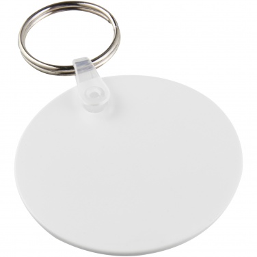 Logo trade promotional giveaways image of: Tait circle-shaped recycled keychain