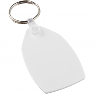 Logo trade promotional gift photo of: Tait rectangular-shaped recycled keychain