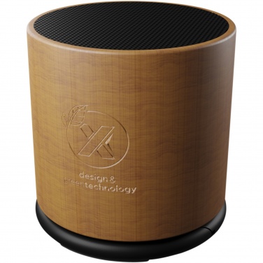 Logo trade business gifts image of: SCX.design S27 3W wooden ring speaker
