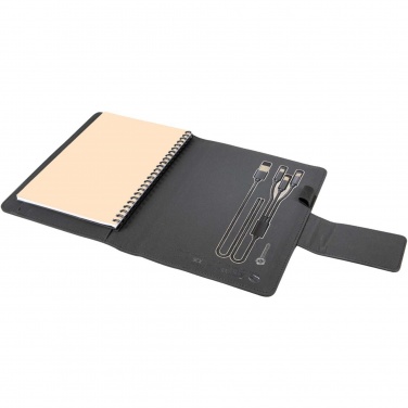 Logo trade promotional merchandise image of: SCX.design O16 A5 light-up notebook power bank