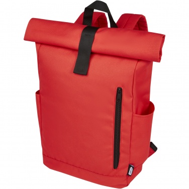 Logo trade corporate gifts picture of: Byron 15.6" GRS RPET roll-top backpack 18L