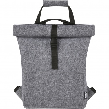 Logo trade corporate gift photo of: Felta GRS recycled felt roll-top bike bag 13L