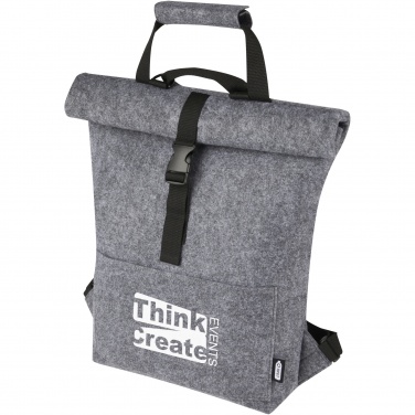 Logotrade business gifts photo of: Felta GRS recycled felt roll-top bike bag 13L