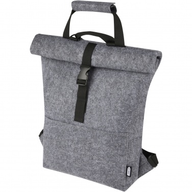 Logo trade advertising product photo of: Felta GRS recycled felt roll-top bike bag 13L