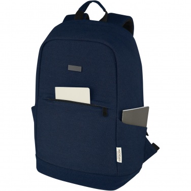 Logo trade promotional item photo of: Joey 15.6" GRS recycled canvas anti-theft laptop backpack 18L