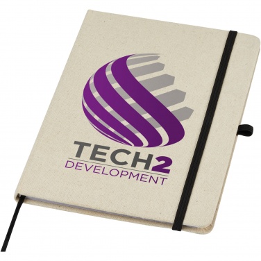 Logo trade promotional giveaways image of: Tutico organic cotton hardcover notebook